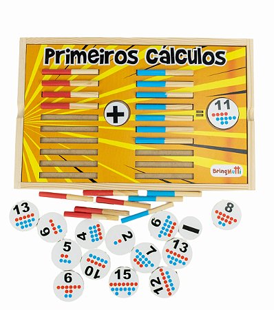 Primeiros Cálculos - em madeira - Brinqmutti