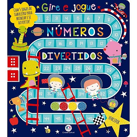 Livro jogo de Tabuleiro - Gire e Brinque Números Divertidos