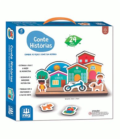 Conte Histórias- em madeira- Nig