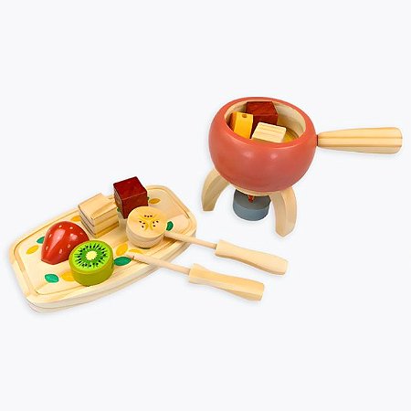 Coleção comidinhas - Kit Founde - em madeira