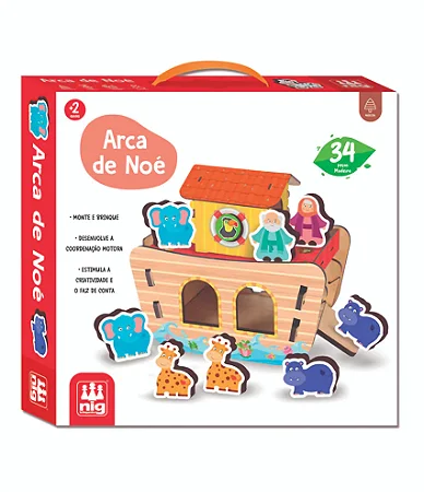 Jogo de Encaixe - Arca de Noé - em madeira - NIG