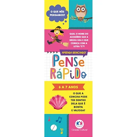 Livro Flash Cards - Pense Rápido 6 a 7 anos