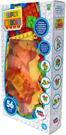 Blocos de Encaixe - 56 peças