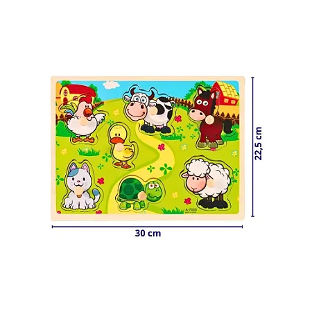 Encaixe Divertido com pinos Animais - Toymix