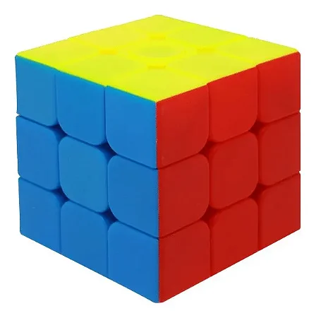 Cubo Mágico 3x3 - Cubotec - 9 faces colorido - Sem adesivo