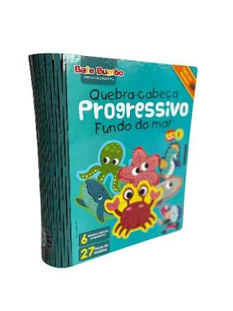 Quebra-cabeça Progressivo - Fundo do Mar - em madeira