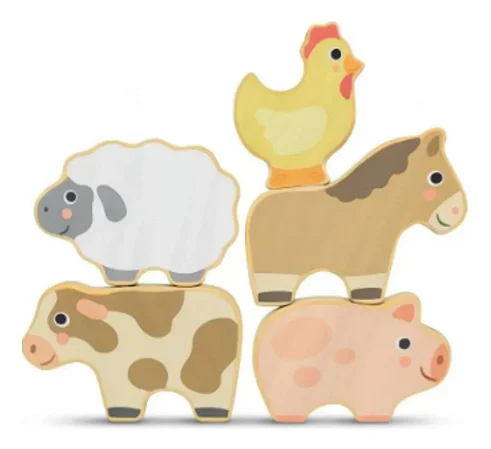 Kit Animais da Fazenda - em madeira - Newart