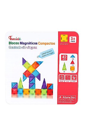 Mini Blocos Magnéticos - 42 peças