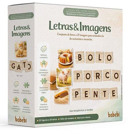 Jogo Letras e Imagens para Idosos