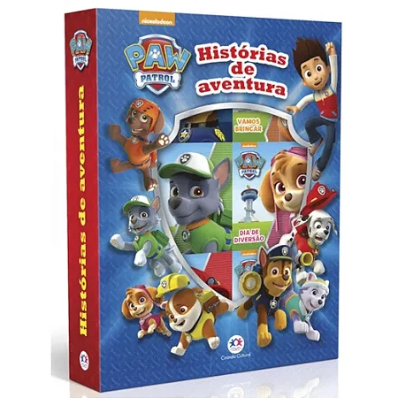 Livro Box Patrulha Canina com 6 Mini Livros - Historias de Aventura