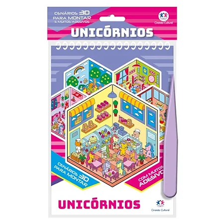 Livro Adesivos 3D - Unicórnios