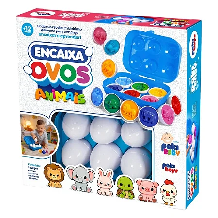 Encaixe Ovos Animais Brinquedo Educativo Bebês