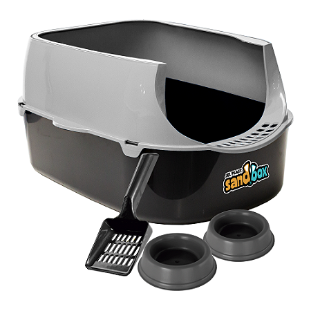 Kit Sanitário Para Gatos Sandbox Furba – Cinza