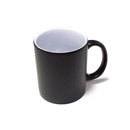 Caneca Mágica Preta Fosca Para Sublimação 325ml