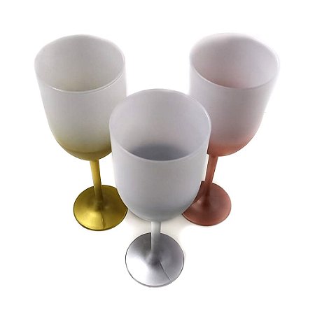 20 Taças de Vinho Acrílicas 330ml Para Personalizar