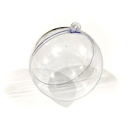 100 Esferas Acrílicas / Bolinhas de Natal Transparentes 6,5 cm para personalizar (NÃO DISTORCE A IMAGEM)