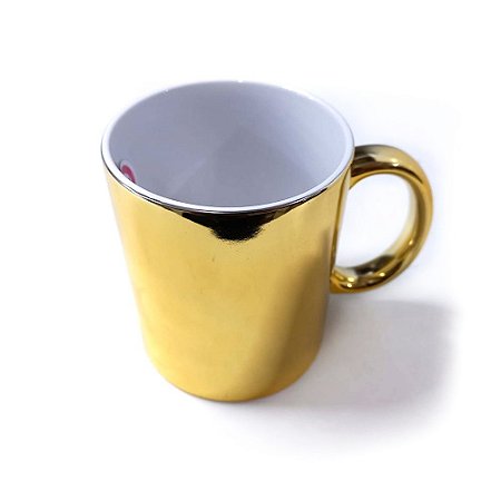 Caneca de Cerâmica Metalizada Para Sublimação 325ml
