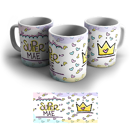 CANECA DE PORCELANA SUPER FAMÍLIA PERSONALIZADA (BRANCA)