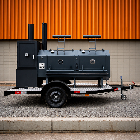 Pit Smoker 873 Carretinha com Warm Box/Forno