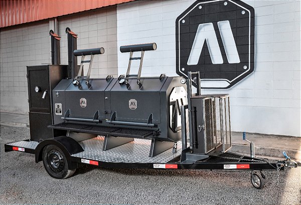 Pit Smoker 873 Carretinha com Warm Box/Forno