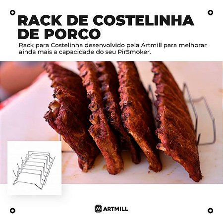 Rack Pit Smoker Costela de Porco