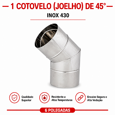 Cotovelo INOX 430 - 6"