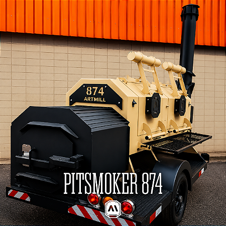 PitSmoker 874 Carretinha – Defumador Profissional ArtMill