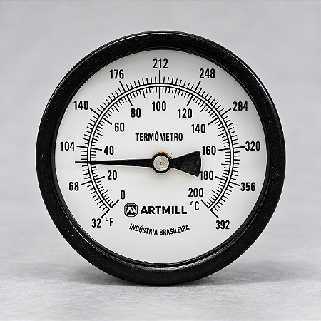 Termômetro Analógico 4" 0-200 °C Haste 100 – ArtMill (MAIOR)