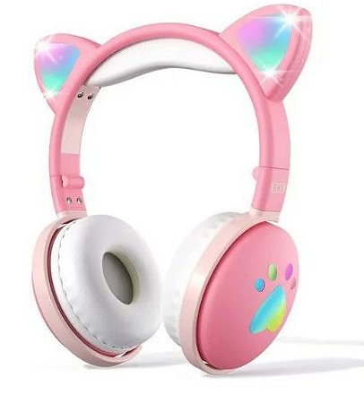 DUPLICADO - Fone De Ouvido Headphone Gato Gatinho Luzes Led
