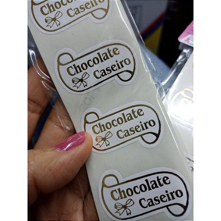 Etiqueta Adesiva Chocolate Caseiro c/ 100 unids