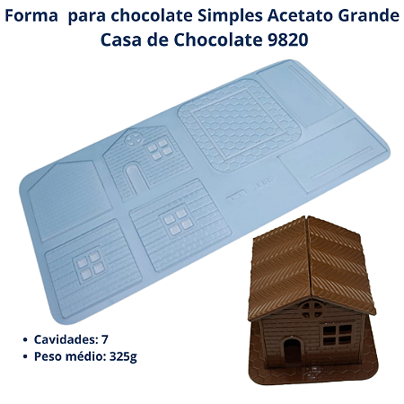 BWB Forma para Chocolate Casa de Chocolate cod 9820 (simples Grande)