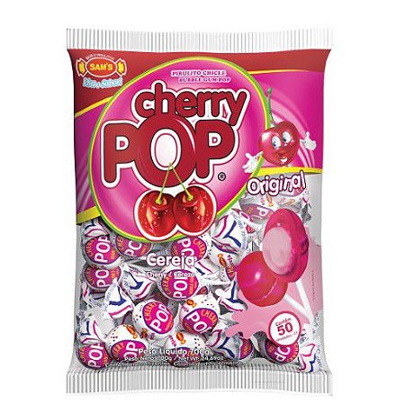 Pirulito Cherry Pop Cereja c/ 50 unids