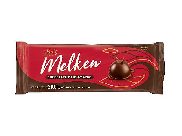 Melken Barra de Chocolate Meio Amargo 2,050Kg - Harald
