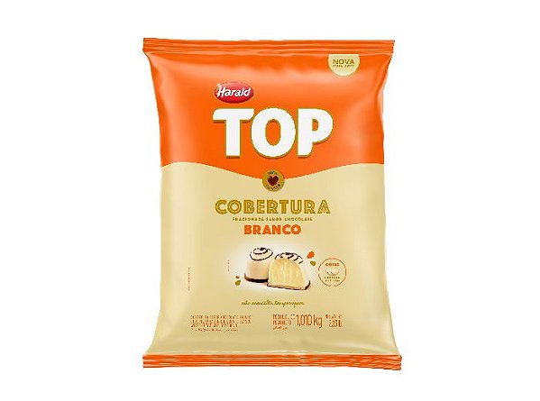 Chocolate em Gotas Top Branco 1.010kg Cobertura - Harald