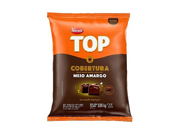 Chocolate em Gotas TOP Meio Amargo 1.010kg Cobertura - Harald
