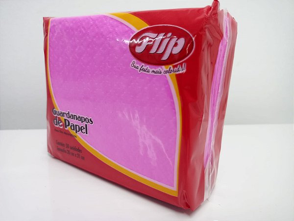 Guardanapo de Papel Pink 20x21cm c/ 50 unids - Flip