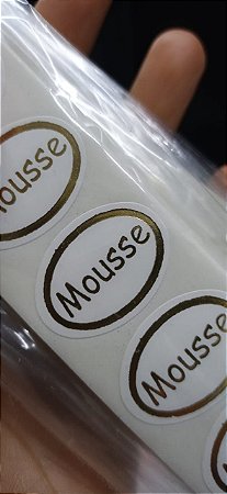 Etiqueta Adesiva Mousse Oval c/ 100 unids