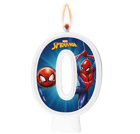 Vela N°0 Homem Aranha - Spider Man Animacao  - Regina