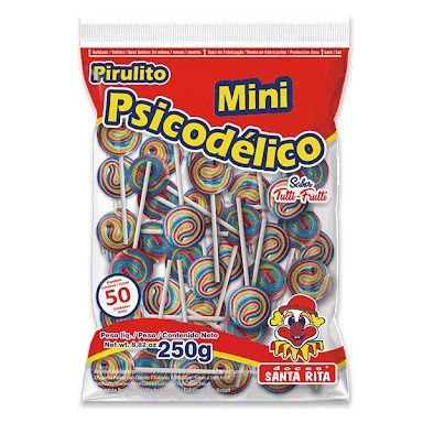 Pirulito Mini Psicodélico c/ 50 unids - Santa Rita