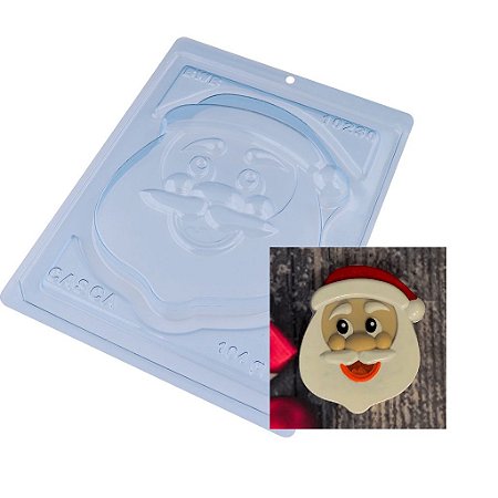 BWB Forma para Chocolate Rosto Papai Noel 2 (3 Partes " 01 Silicone") cod 10230 Natal