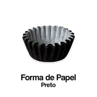 Forminha de Papel n° 05 Preto c/ 100 unids para Doces - Plac