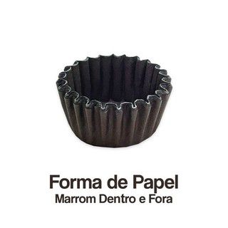 Forminha de Papel n° 05 Marrom ( Dentro e Fora)   c/ 100 unids para Doces - Plac