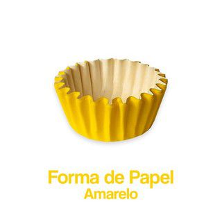 Forminha de Papel n° 06 Amarelo  c/ 100 unids para Doces (SDF) - Plac