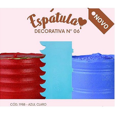 Espátula Decorativa n° 06 c/ 01 peça Azul ref 1988 – Dolcelina