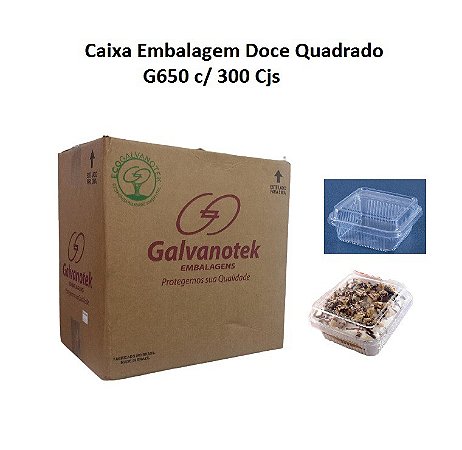 Doce Quadrado G650 c/ 300 unids Galvanotek