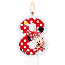 Vela de Aniversário Minnie N° 8 - Regina