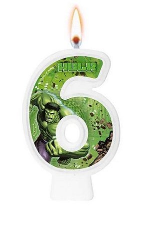 Vela de Aniversário Hulk N° 6 - Regina
