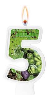 Vela de Aniversário Hulk N° 5 - Regina
