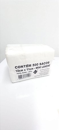 Fardo Saco Mini Lanche 10x11cm c/ 500 unids  - Mtel