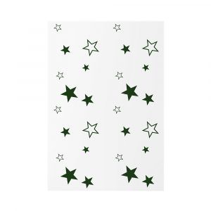 Saco Decorado Estrela Verde 10x14,7cm c/ 50 unids - Campfestas